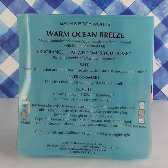 BATH & BODY WORKS HOME 'WARM OCEAN BREEZE' FRAGRANCE REFILLS 2~PACK SET - Picture 15 of 16